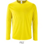Pánské sportovní tričko SPORTY s dlouhým rukávem - Neon yellow XL