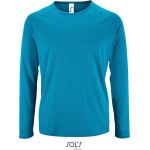 Pánské sportovní tričko SPORTY s dlouhým rukávem - Aqua 3XL