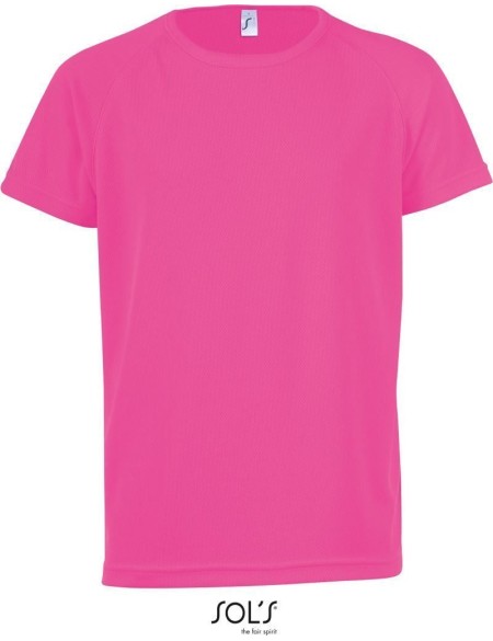 Dětské sportovní tričko - SPORTY - Neon pink 10 let