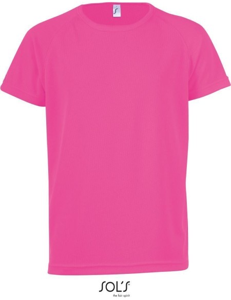 Dětské sportovní tričko - SPORTY - Neon pink 12 let