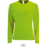 Dámské sportovní tričko SPORTY s dlouhým rukávem - Neon green M
