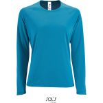 Dámské sportovní tričko SPORTY s dlouhým rukávem - Aqua XXL