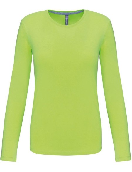 Dámské tričko - Kariban K383 s dlouhým rukávem - Lime 3XL