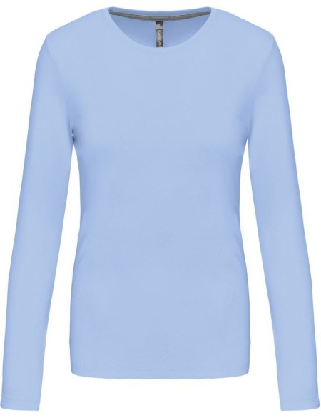 Dámské tričko - Kariban K383 s dlouhým rukávem - Sky blue XXL