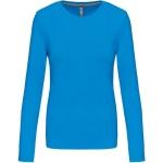 Dámské tričko - Kariban K383 s dlouhým rukávem - Tropical blue L