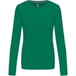 Dámské tričko - Kariban K383 s dlouhým rukávem - Kelly green M