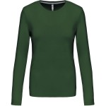 Dámské tričko - Kariban K383 s dlouhým rukávem - Forest green S