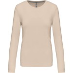 Dámské tričko - Kariban K383 s dlouhým rukávem - Light sand XXL