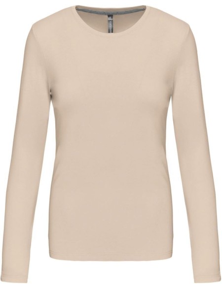 Dámské tričko - Kariban K383 s dlouhým rukávem - Light sand XXL