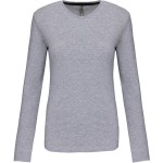 Dámské tričko - Kariban K383 s dlouhým rukávem - Oxford grey M