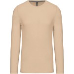 Pánské tričko - Kariban K359 s dlouhým rukávem - Light sand XL