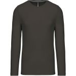 Pánské tričko - Kariban K359 s dlouhým rukávem - Dark grey 3XL