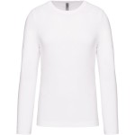 Pánské tričko - Kariban K359 s dlouhým rukávem - Bílá 3XL