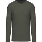 Pánské tričko - Kariban K359 s dlouhým rukávem - Dark khaki L