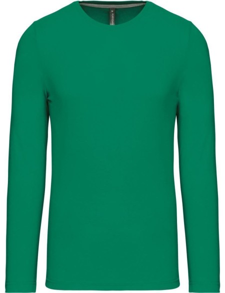 Pánské tričko - Kariban K359 s dlouhým rukávem - Kelly green XL