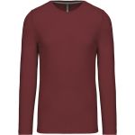 Pánské tričko - Kariban K359 s dlouhým rukávem - Burgundy XXL
