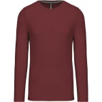 Pánské tričko - Kariban K359 s dlouhým rukávem - Burgundy 4XL