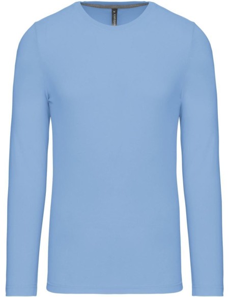 Pánské tričko - Kariban K359 s dlouhým rukávem - Sky blue - Sky blue 3XL