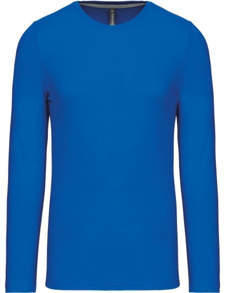 Pánské tričko - Kariban K359 s dlouhým rukávem - Light royal blue M
