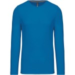 Pánské tričko - Kariban K359 s dlouhým rukávem - Tropical blue XL