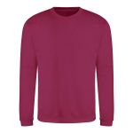Unisex mikina bez kapuce JustHoods - Cranberry XS