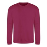 Unisex mikina bez kapuce JustHoods - Cranberry XS