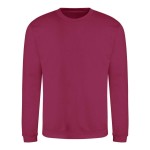 Unisex mikina bez kapuce JustHoods - Cranberry M