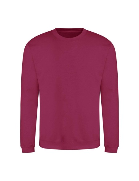 Unisex mikina bez kapuce JustHoods - Cranberry M