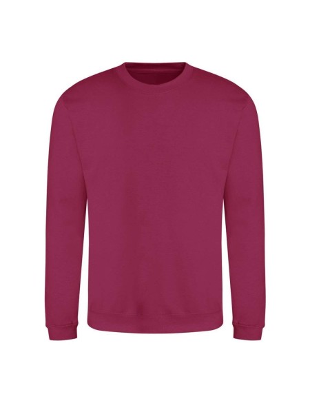 Unisex mikina bez kapuce JustHoods - Cranberry XL