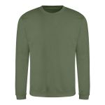 Unisex mikina bez kapuce JustHoods - Earthy green XS
