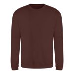 Unisex mikina bez kapuce JustHoods - Chocolate fudge brownie XS
