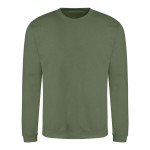 Unisex mikina bez kapuce JustHoods - Earthy green S