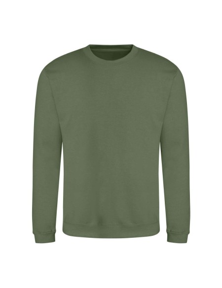 Unisex mikina bez kapuce JustHoods - Earthy green XL