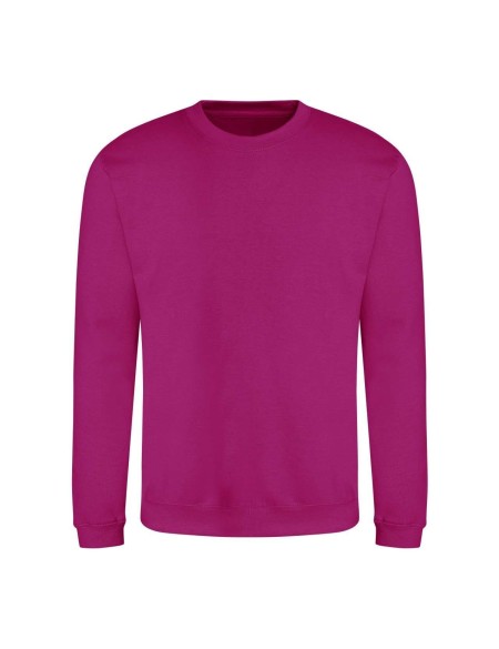 Unisex mikina bez kapuce JustHoods - Festival fuchsia S
