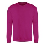Unisex mikina bez kapuce JustHoods - Festival fuchsia M