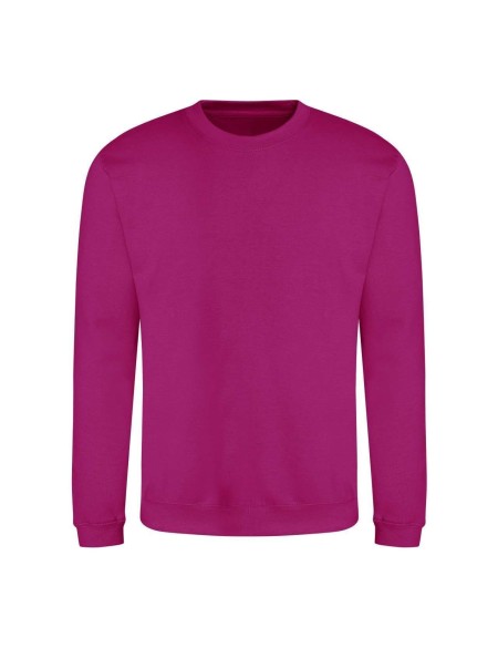 Unisex mikina bez kapuce JustHoods - Festival fuchsia XL