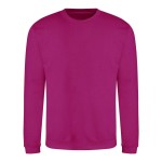 Unisex mikina bez kapuce JustHoods - Festival fuchsia XXL