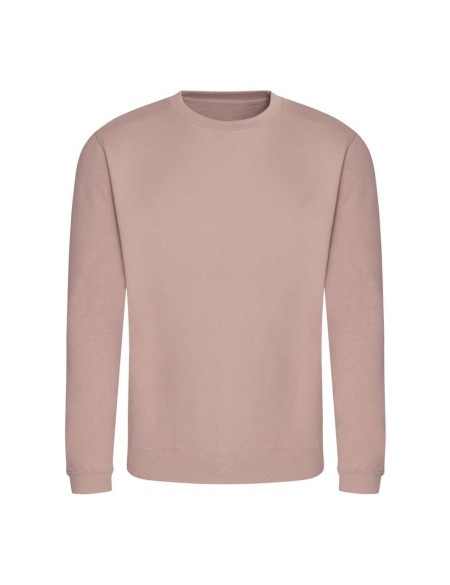Unisex mikina bez kapuce JustHoods - Dusty pink XS