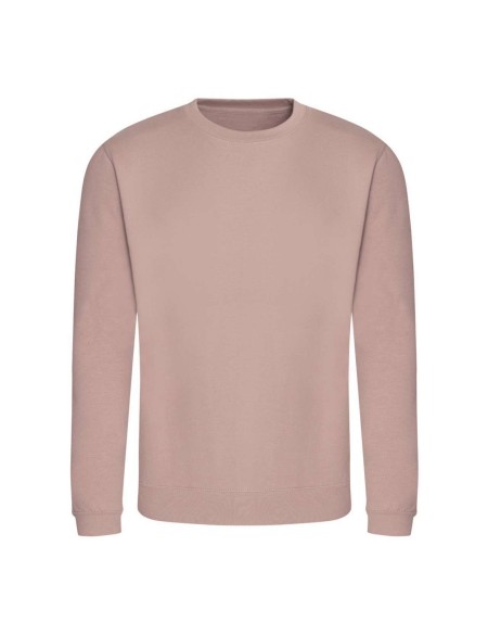 Unisex mikina bez kapuce JustHoods - Dusty pink M
