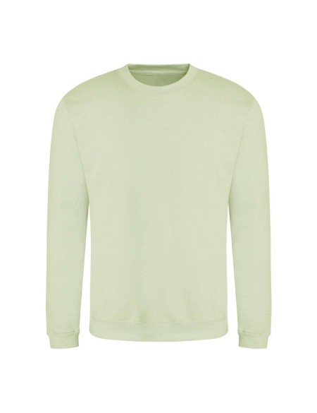 Unisex mikina bez kapuce JustHoods - Pistachio green S