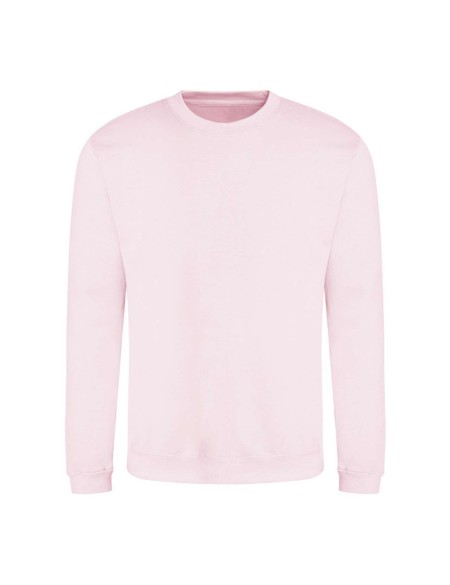Unisex mikina bez kapuce JustHoods - Baby pink S
