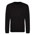 Unisex mikina bez kapuce JustHoods - Black smoke L