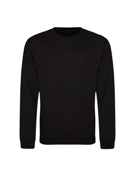 Unisex mikina bez kapuce JustHoods - Black smoke L