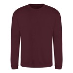 Unisex mikina bez kapuce JustHoods - Burgundy XS