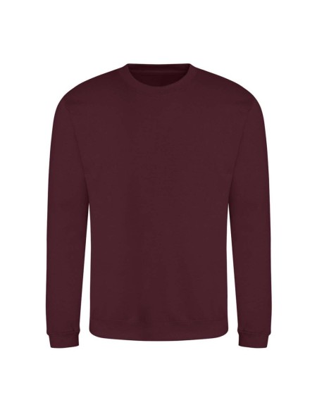 Unisex mikina bez kapuce JustHoods - Burgundy S