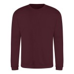 Unisex mikina bez kapuce JustHoods - Burgundy XL