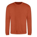 Unisex mikina bez kapuce JustHoods - Burnt orange S