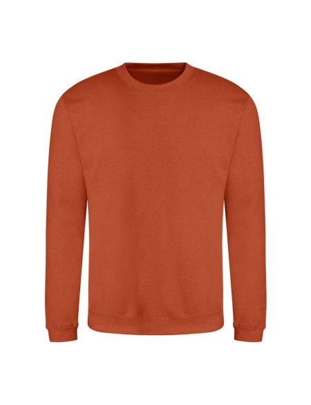 Unisex mikina bez kapuce JustHoods - Burnt orange S