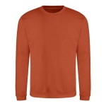 Unisex mikina bez kapuce JustHoods - Burnt orange L