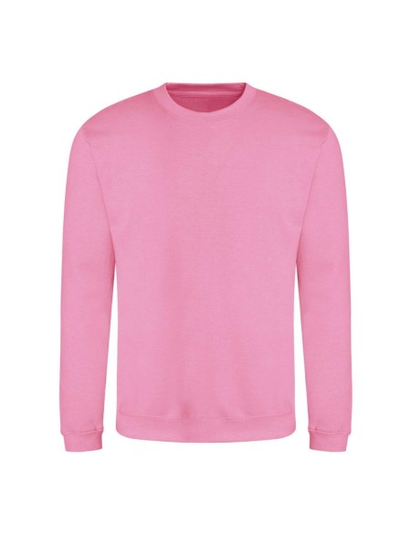 Unisex mikina bez kapuce JustHoods - Candyfloss pink XS